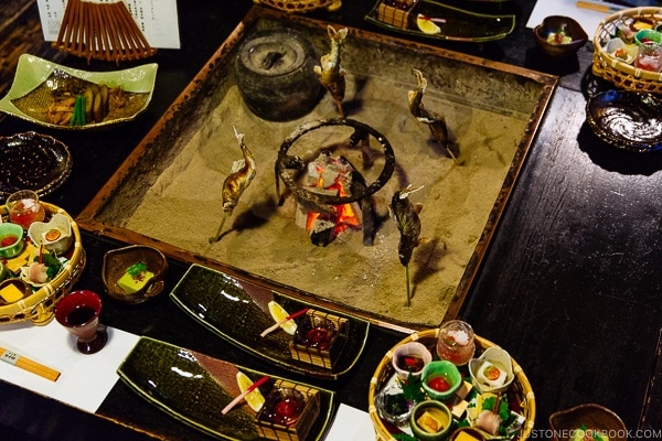 dinner at Shinmei-kan 山の宿 新明館 Kurokawa Onsen Travel Guide | justonecookbook.com