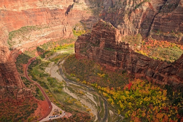 Big Bend seen form Angel's Landing in Zion Canyon National Park, Utah.