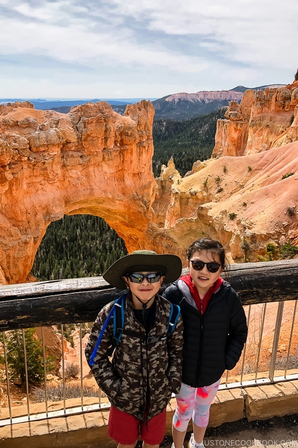 children at Natural Bidge - Bryce Canyon National Park Travel Guide | justonecookbook.com