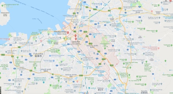 Google Map Hakata Fukuoka - Fukuoka Travel Guide | justonecookbook.com