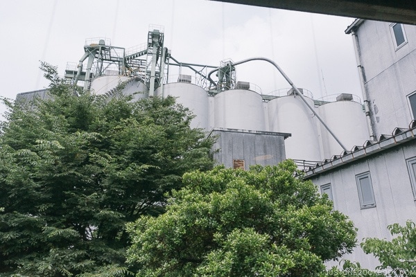 storage tanks at Kikkoman Factory in Noda Japan | justonecookbook.com