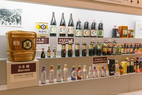 soy sauce containers at Kikkoman Factory in Noda Japan | justonecookbook.com