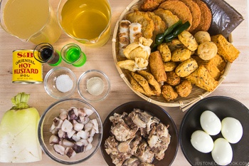 Oxtail Oden Ingredients