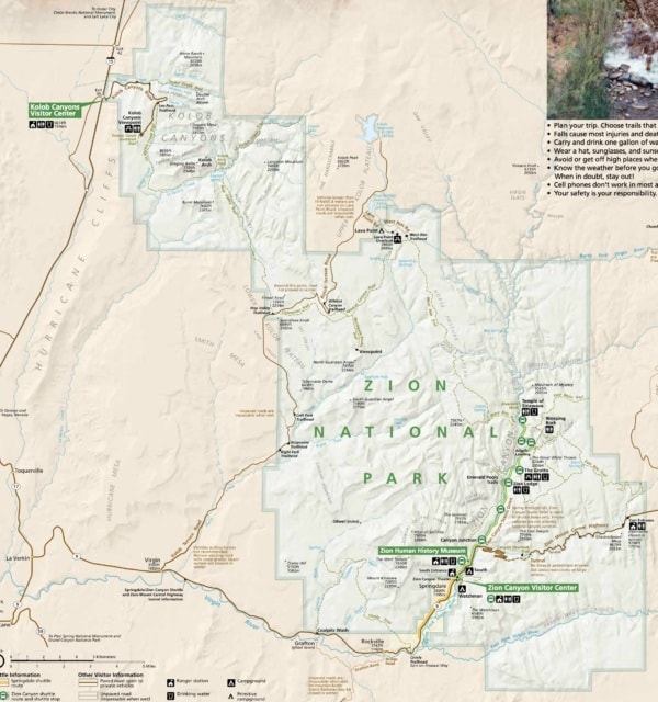 Zion National Park Map