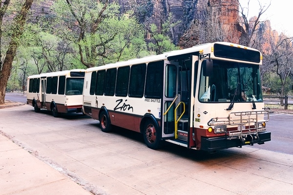 Zion Shuttle - Zion National Park Travel Guide | justonecookbook.com