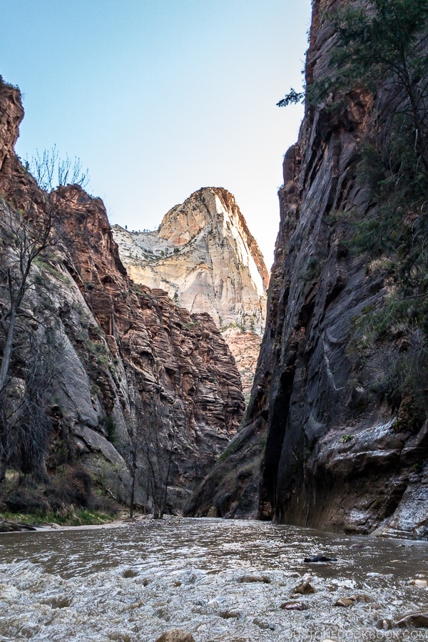 the beginning of The Narrows - Zion National Park Travel Guide | justonecookbook.com