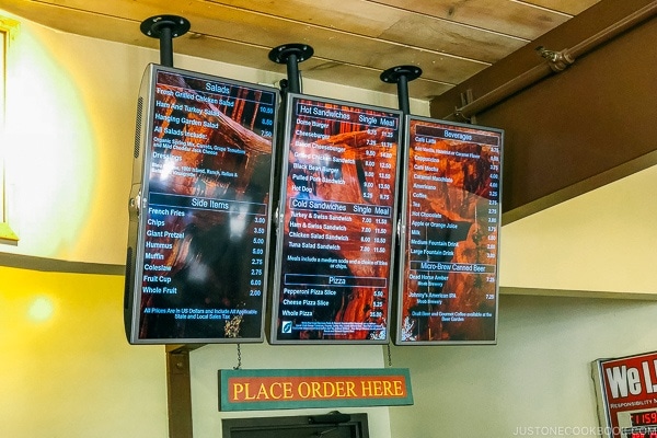 food menu at Zion Lodge - Zion National Park Travel Guide | justonecookbook.com