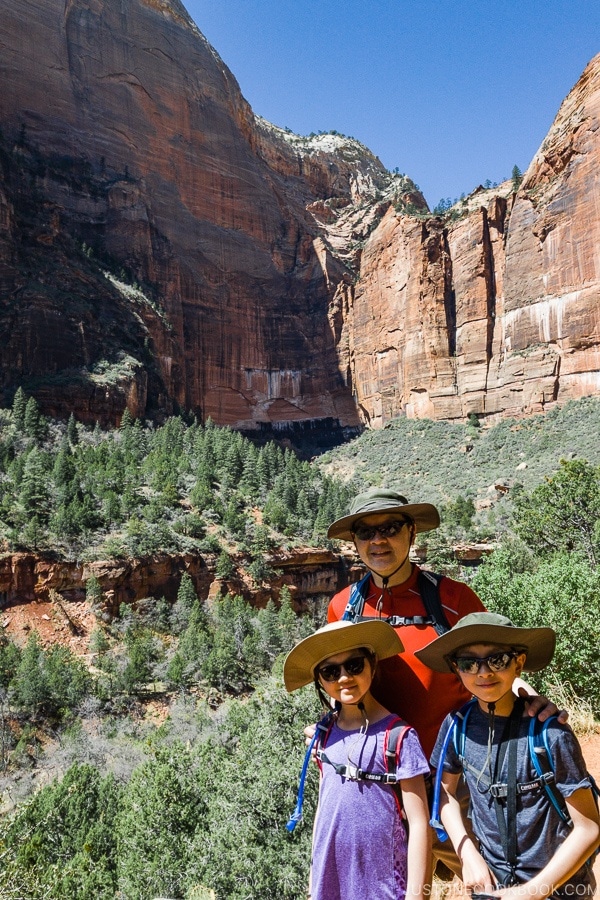 Just One Cookbook family on Kayenta Trail - Zion National Park Travel Guide | justonecookbook.com