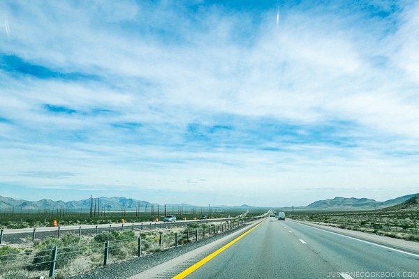 view from I-15 near Garnet - Zion National Park Travel Guide | justonecookbook.com