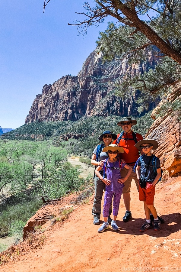 Just One Cookbook family on Kayenta Trail - Zion National Park Travel Guide | justonecookbook.com