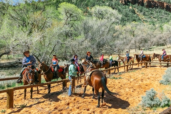 people riding horses - Zion National Park Travel Guide | justonecookbook.com
