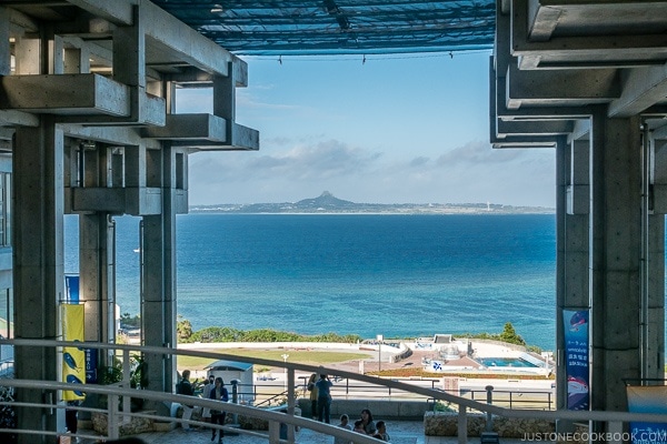 ie island from Churaumi aquarium at Ocean Expo Park Okinawa | justonecookbook.com