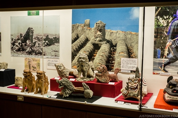 sculpture display inside Okinawa Culture Center - Okinawa World | justonecookbook.com
