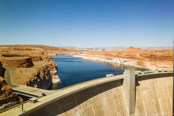 Glen Canyon Dam from Carl Hayden Visitor Center | justonecookbook.com