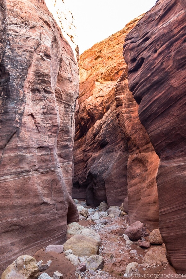 slot canyon on Wire Pass trail | justonecookbook.com