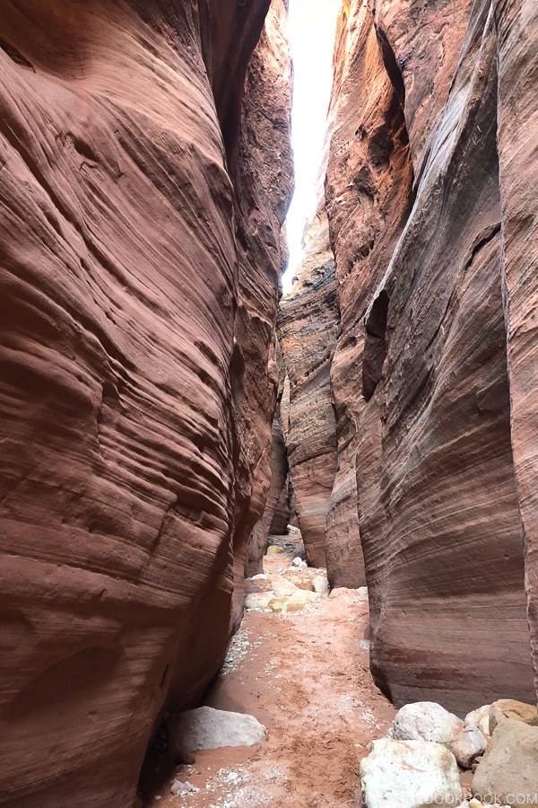 slot canyon on Wire Pass trail | justonecookbook.com