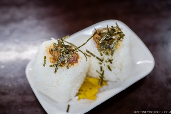 onigiri at First Makishi Public Market - Okinawa Travel Guide | justonecookbook.com