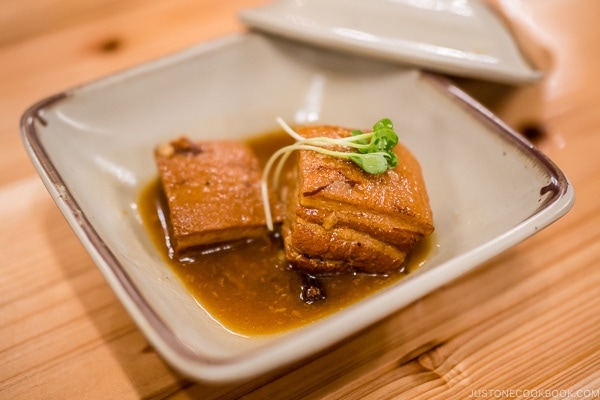 Nagumagai Restaurant braised pork rafute - Okinawa Travel Guide | justonecookbook.com