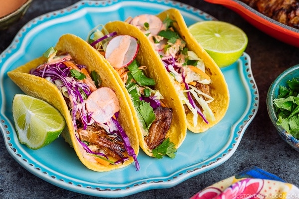 Pressure Cooker Asian Pulled Pork - Tacos | Easy Japanese Recipes at JustOneCookbook.com