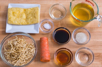 Simmered Kiriboshi Daikon Ingredients