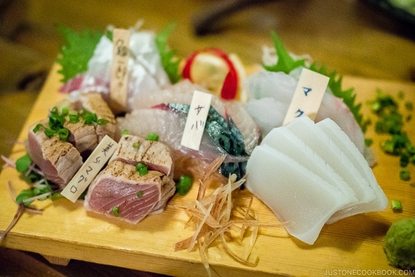 sashimi platter at Yoshizaki Cafeteria 吉崎食堂 Okinawa Travel Guide | justonecookbook.com