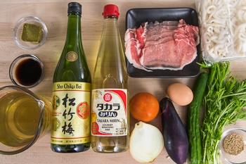 Cold Curry Udon Ingredients