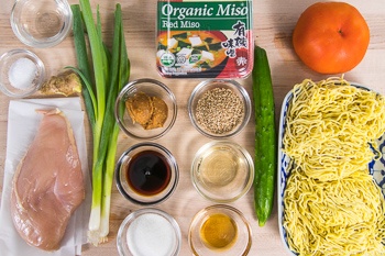 Hiyashi Chuka with Sesame Miso Sauce Ingredients