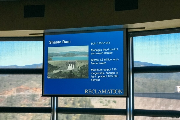 auditorium at Shasta Dam - Redding California Travel Guide | justonecookbook.com