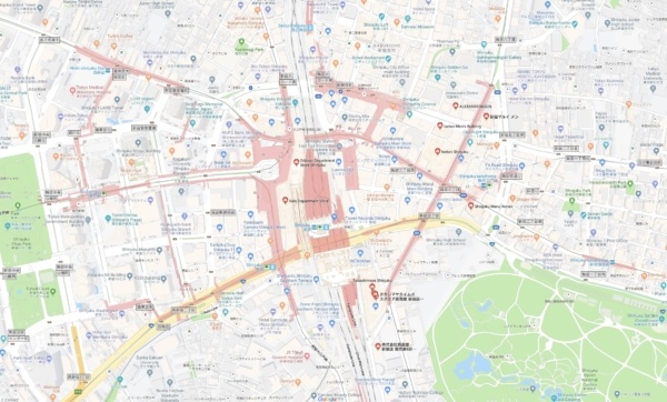 Google Maps Shinjuku Department Stores