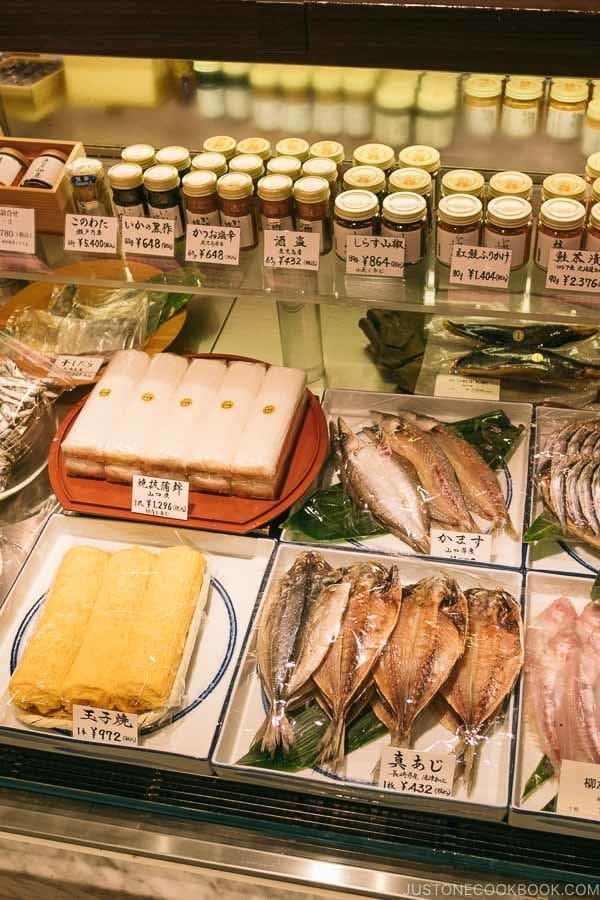 Japanese dried goods at Shinjuku Isetan Food Floor - Shinjuku Travel Guide | justonecookbook.com