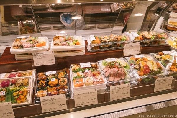 deli and ready made food at Shinjuku Isetan Food Floor - Shinjuku Travel Guide | justonecookbook.com