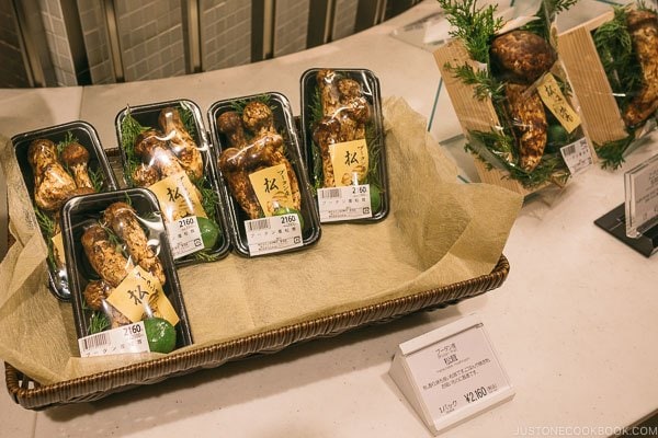 matsutake mushroom at Shinjuku Isetan Food Floor - Shinjuku Travel Guide | justonecookbook.com