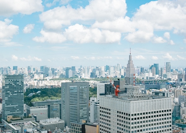 view of Tokyo skyline from Tokyo Metropolitan Government Building - Shinjuku Travel Guide | justonecookbook.com