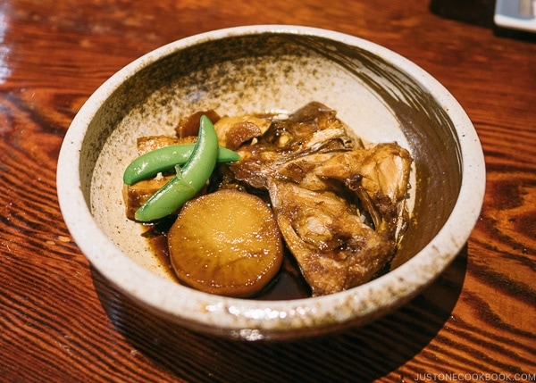 sea bream head cooked in soy sauce at Zauo Shinjuku ざうお新宿店 - Shinjuku Travel Guide | justonecookbook.com