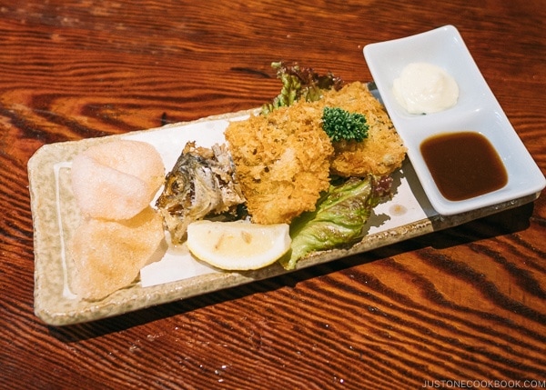 fried aji at Zauo Shinjuku ざうお新宿店 - Shinjuku Travel Guide | justonecookbook.com