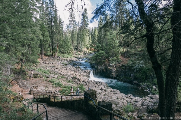 Lower Falls McCloud River - Mount Shasta Travel Guide | justonecookbook.com