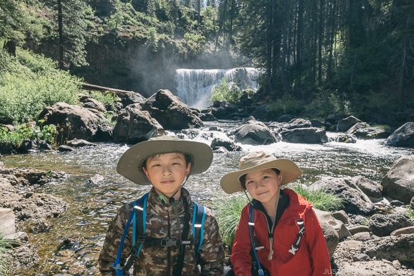 Just One Cookbook children near Middle Falls McCloud River - Mount Shasta Travel Guide | justonecookbook.com