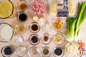 Black Sesame Dan Dan Noodles Ingredients