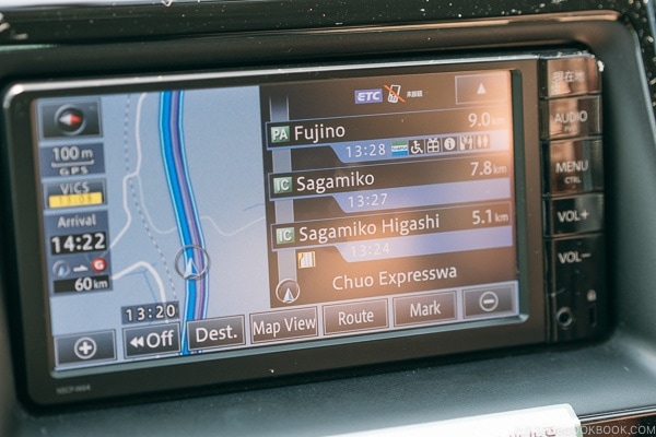 car navigation screen - Guide to Driving in Japan | www.justonecookbook.com