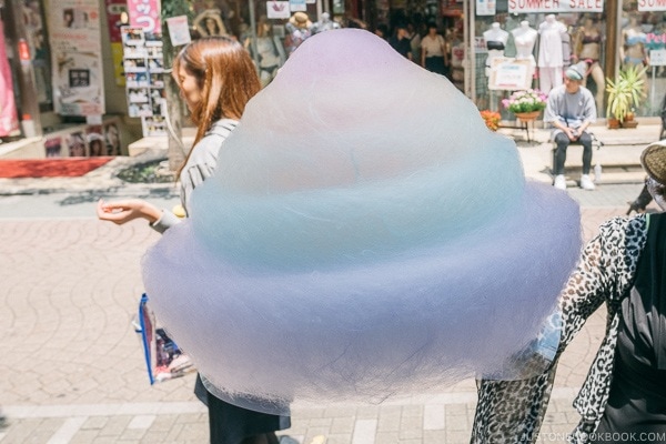 cotton candy from Rainbow sweets Harajuku - Harajuku Travel Guide | www.justonecookbook.com