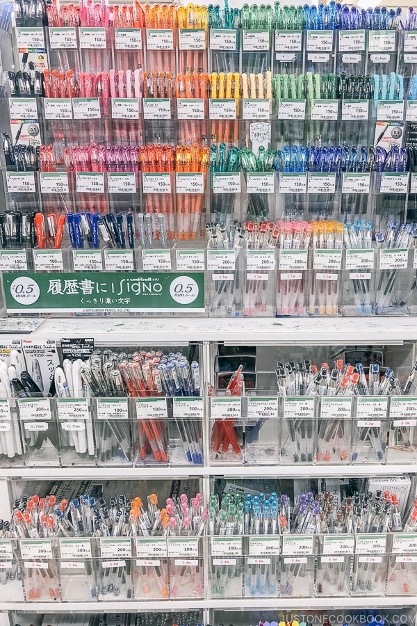 pen section at Tokyu Hands - Tokyo Shibuya Travel Guide | www.justonecookbook.com