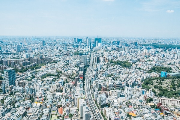 looking towards Shibuya from Tokyo City View at Roppongi Hills Mori Tower - Tokyo Roppongi Travel Guide | www.justonecookbook.com