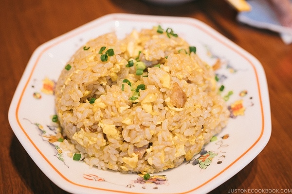 fried rice at Tenryu Gyoza Ginza - Tokyo Ginza Travel Guide | www.justonecookbook.com