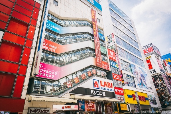 retail stores outside Akihabara Station - Akihabara Travel Guide | www.justonecookbook.com