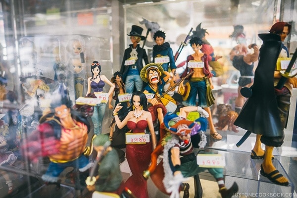 anime figurine inside display case - Akihabara Travel Guide | www.justonecookbook.com