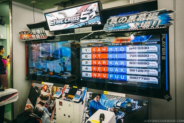 Time Crisis 5 video game in SEGA - Akihabara Travel Guide | www.justonecookbook.com
