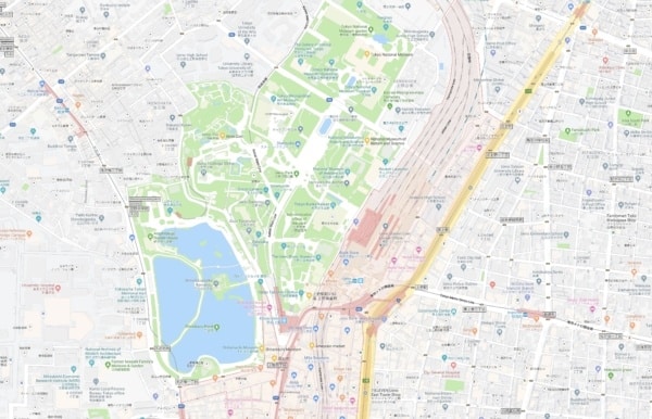 Google Map Ueno Tokyo