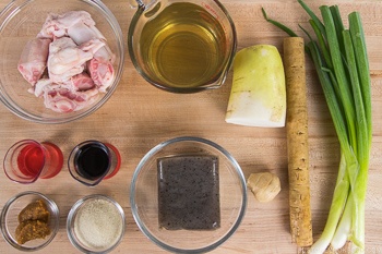 Japanese Beef Tendon Stew Ingredients