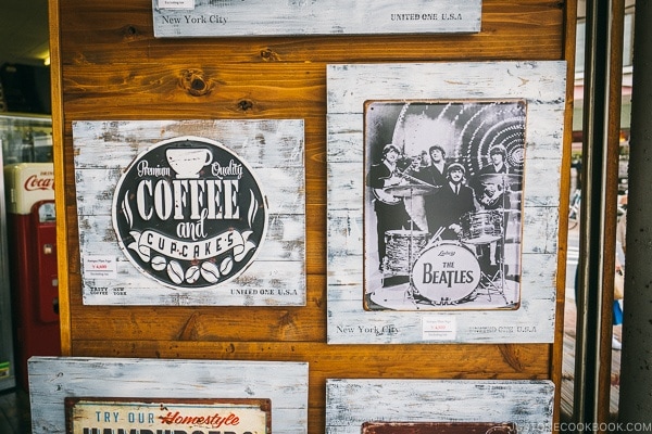 coffee and Beatles sign - Tokyo Kappabashi Guide | www.justonecookbook.com