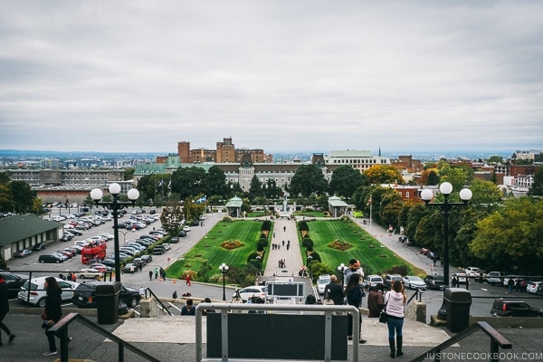 front lawn at St.Joseph's Oratory - Montreal Travel Guide | www.justonecookbook.com